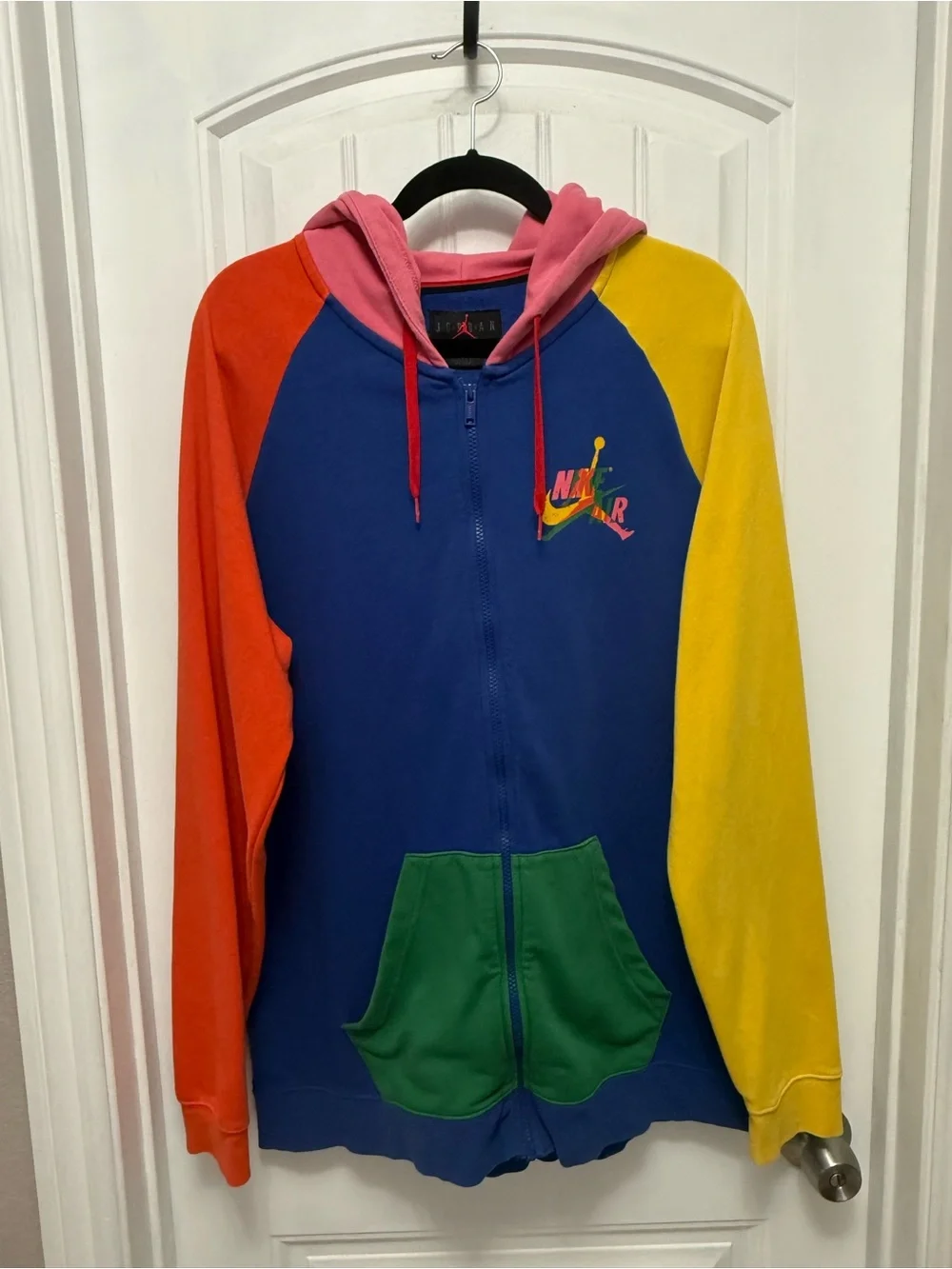 Jordan 5 Bel Air Throwback Jumpman Classics Full-zip Hoodie Size XL (51-3)